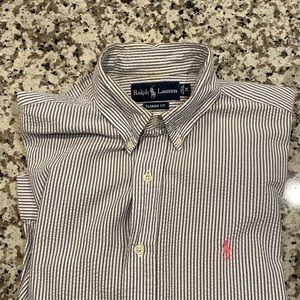 Polo Seersucker Button Down size M